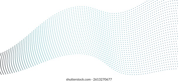 A dynamic and abstract digital design with flowing blue wave forms against a PNG background,smooth, curving lines and dotted patterns that create a sense of movement and energy. 