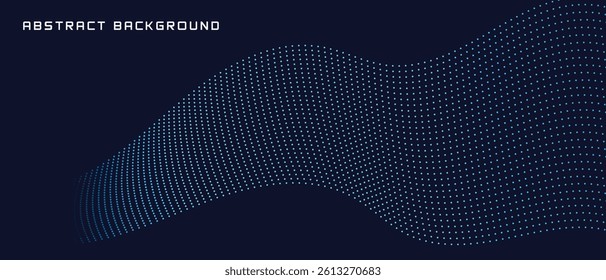 A dynamic and abstract digital design with flowing blue wave forms against a PNG background,smooth, curving lines and dotted patterns that create a sense of movement and energy. 