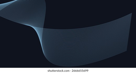 Un diseño digital dinámico y abstracto con fondo azul fluyendo