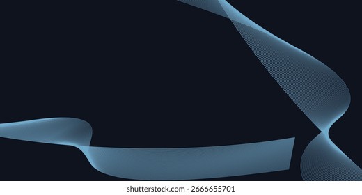 Un diseño digital dinámico y abstracto con fondo azul fluyendo