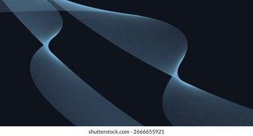 A dynamic and abstract digital design with flowing blue beckground