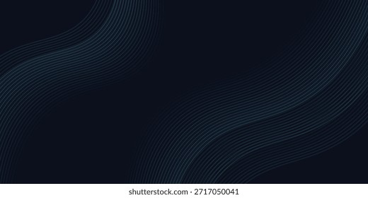 A dynamic and abstract digital design with flowing blue waveforms against a dark background,smooth, curving lines and dotted patterns that create a sense of movement and energy. 