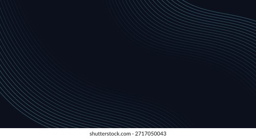 Un diseño digital dinámico y abstracto con formas de onda azules fluidas sobre un fondo oscuro, líneas suaves y curvas y patrones punteados que crean una sensación de movimiento y energía. 