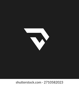 Logotipo dinámico y abstracto de F y D con atractivo contemporáneo.