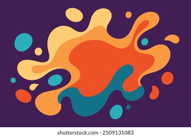 Dynamic abstract fluid art screen background vector illustration, featuring vibrant colors and flowing patterns. Perfect for modern digital decor and artistic design needs.