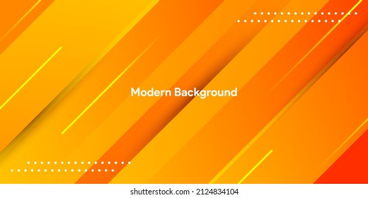 Dynamic abstract fluid geometric colorful gradient orange shape background.