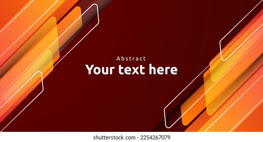 Dynamic abstract fluid geometric colorful gradient orange shape background.