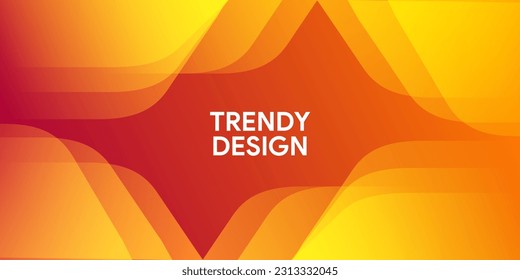 Dynamic abstract fluid geometric colorful gradient orange shape background.