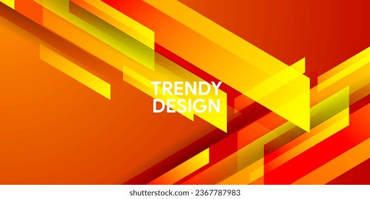 Fondo de forma anaranjado de gradiente geométrico y colorido de forma abstracta dinámica.