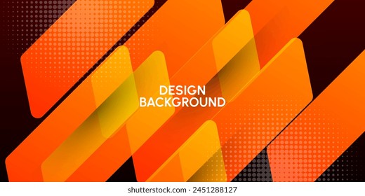 Fondo de forma naranja de degradado colorido geométrico dinámico abstracto fluido.