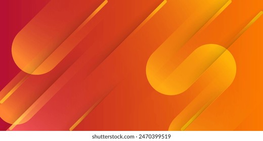 Dynamic abstract fluid geometric colorful gradient orange shape background.