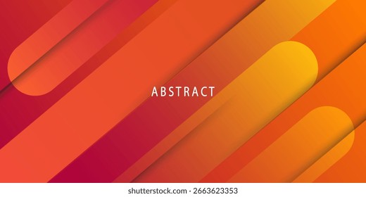 Dynamic abstract fluid geometric colorful gradient orange shape background. vector illustration