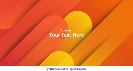 Dynamic abstract fluid geometric colorful gradient orange shape background.