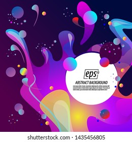 Dynamic Abstract fluid modern design. Poster, Colorful background