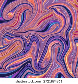 Dynamische abstrakte Flüssigkeitswellen mit buntem Marmorfluss, lebendiger flüssiger Textur, Hintergrund für modernes Design, kreative Bewegungskunst, Poster, Branding und digitale Visuals.