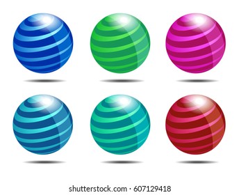 Dynamic Abstract Globe Icons