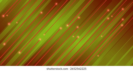 Fondo verde y rojo abstracto dinámico con patrones geométricos cuadrados y textura sutil rayada, perfecto para presentaciones de negocios, promociones tecnológicas o Anuncios energéticos de temática deportiva