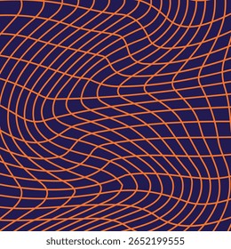 Dynamic Abstract Grid Pattern with Vibrant Colors and Flowing Lines