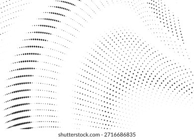 Fundo de onda de ponto de meio-tom abstrato dinâmico com profundidade moderna Ilustração de vetor