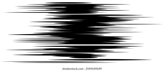 Dynamic abstract illustration featuring bold black brush strokes contrasting against a pristine white background. The design showcases movement and energy.