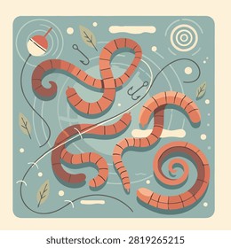 Dynamic abstract illustration featuring bold red and blue swirling lines and shapes