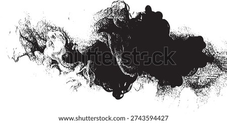 A dynamic abstract image of black ink dispersing in water, creating ethereal smoke-like formations and swirling patterns.