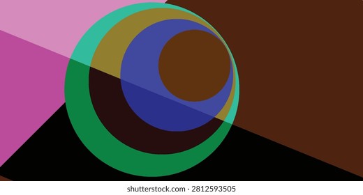 A dynamic abstract image featuring colorful overlapping circles and geometric shapes creating a modern visual effect.