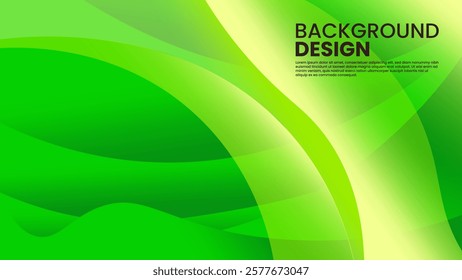 A dynamic abstract image featuring vibrant green waves and smooth gradients, depicting energy and freshness. Ideal for modern background designs, environmental themes, or nature-inspired visuals.