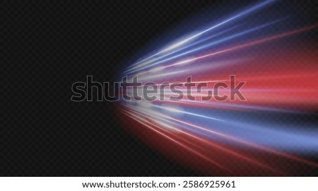 Dynamic and Abstract Light Trails That Invoke a Sense of Speed and Motion Effectively