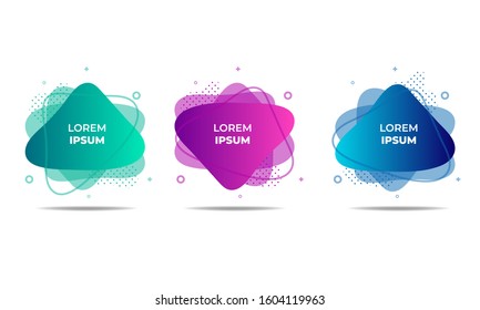 Dynamic abstract liquid background.  Fluid shape design.  Template ready to use for logo, flyer , presentation. Vector Illustration EPS 10