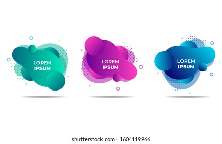 Dynamic abstract liquid background.  Fluid shape design.  Template ready to use for logo, flyer , presentation. Vector Illustration EPS 10