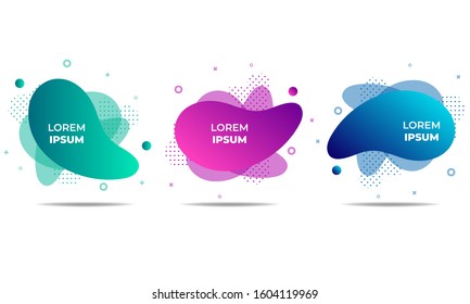 Dynamic abstract liquid background.  Fluid shape design.  Template ready to use for logo, flyer , presentation. Vector Illustration EPS 10