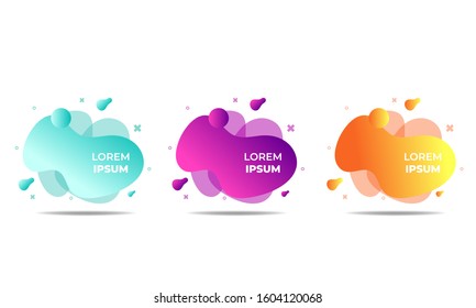 Dynamic abstract liquid background.  Fluid shape design.  Template ready to use for logo, flyer , presentation. Vector Illustration EPS 10
