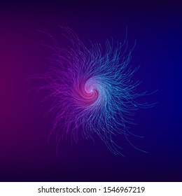 Dynamic abstract liquid flow lines background. Futuristic linear background. Eps10 Vector background. Yin and Yang symbol. 