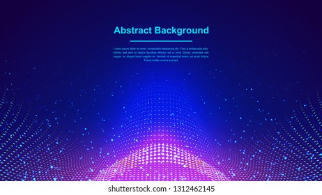 Dynamic abstract liquid flow particles background. Abstract particles background. Eps10 Vector background.