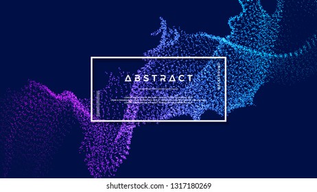 Dynamic abstract liquid flow particles background. Shining abstract particle flow background. Futuristic background with dots combination. Eps10 Vector background.