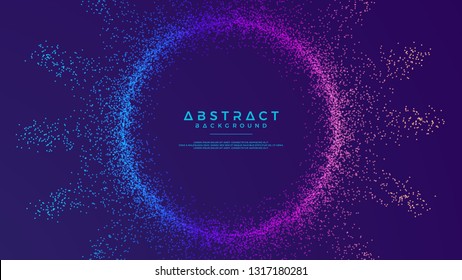 Dynamic abstract liquid flow particles background. Shining abstract particle flow background. Futuristic background with dots combination. Eps10 Vector background.