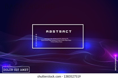 Dynamic abstract liquid flow particles background. Shining abstract particle flow background. Futuristic background
