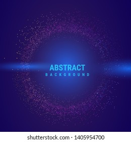 Dynamic abstract liquid flow particles background. Premium Vector