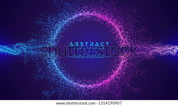 Dynamic abstract\
liquid flow particles background. Shining abstract particle flow\
background. Futuristic background with dots combination. Eps10\
Vector background.