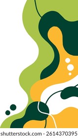 Dynamic Abstract Liquid Fluid Wavy Shapes on white background