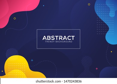 Dynamic abstract liquid trendy color gradation background 