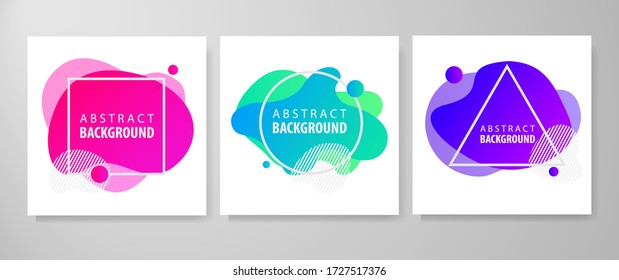 Dynamic Abstract Liquid Trendy Color Gradation Background