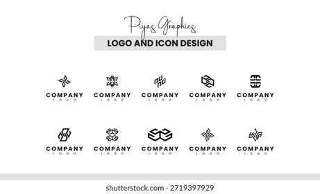 Dynamic Abstract Logo Icon Grid