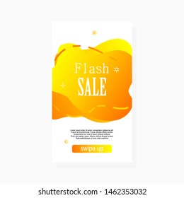 dynamic abstract modern amoeba liquid sale design with gradient color 