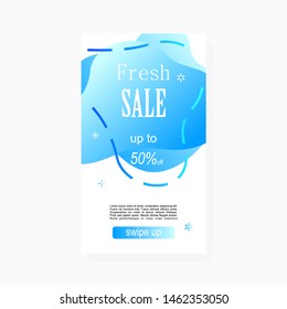 dynamic abstract modern amoeba liquid sale design with gradient color 