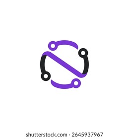 Dynamic Abstract N Human Flow Logo