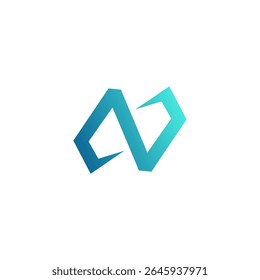 Dynamic Abstract N Human Flow Logo