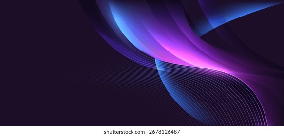  Dynamic Abstract Neon Wavy Lines Background