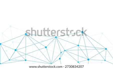 Dynamic abstract network mesh background with colorful connected nodes and geometric lines representing digital communication, big data connections, and futuristic technology structure design.